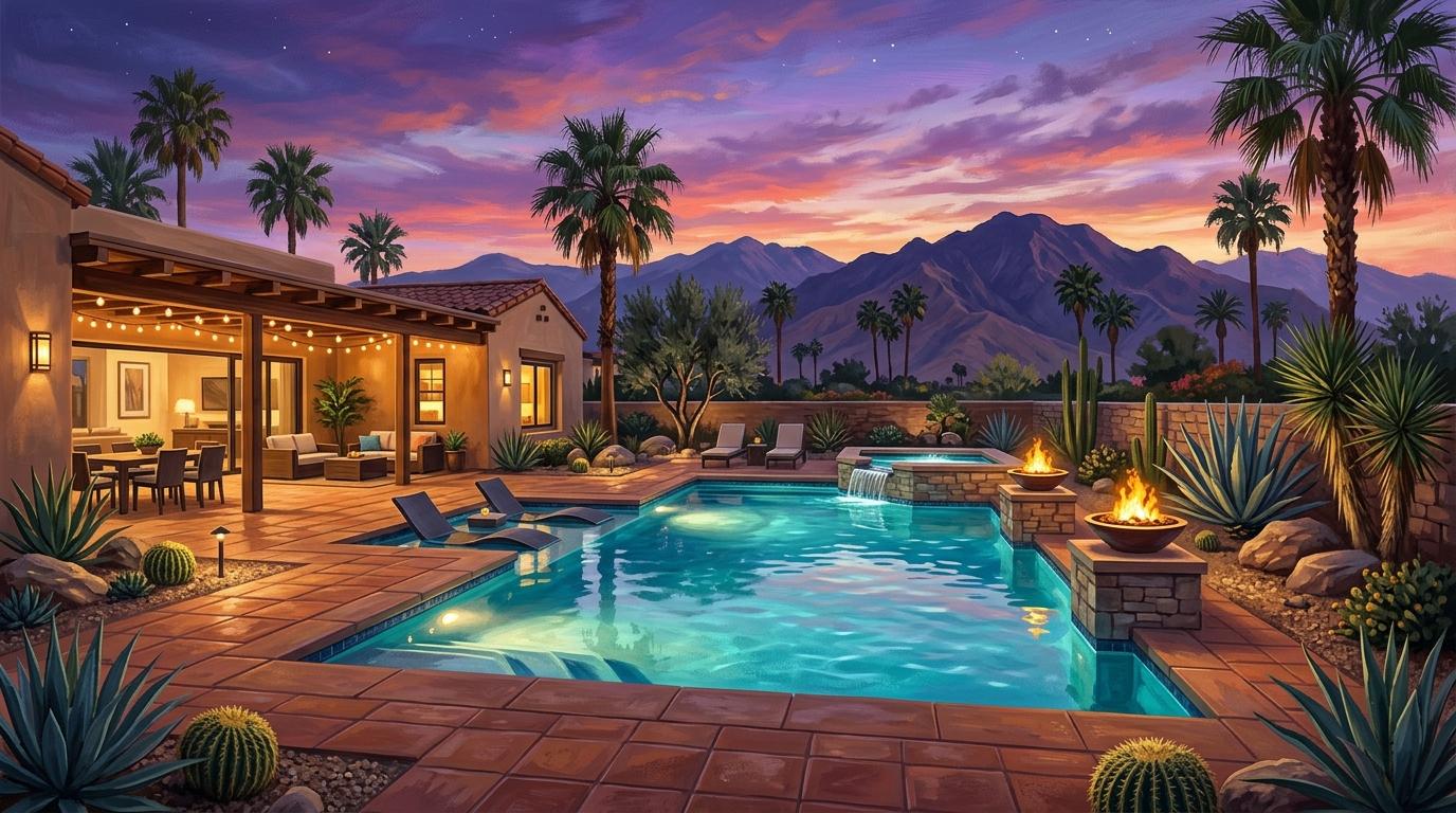 Backyard Pool Design and Outdoor Entertaining: Transforming New Construction Lots into Private Desert Oases
